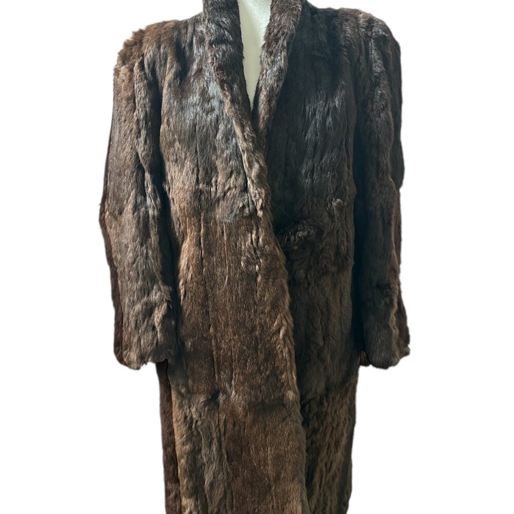 English Vintage Real Fur Full Length Coat